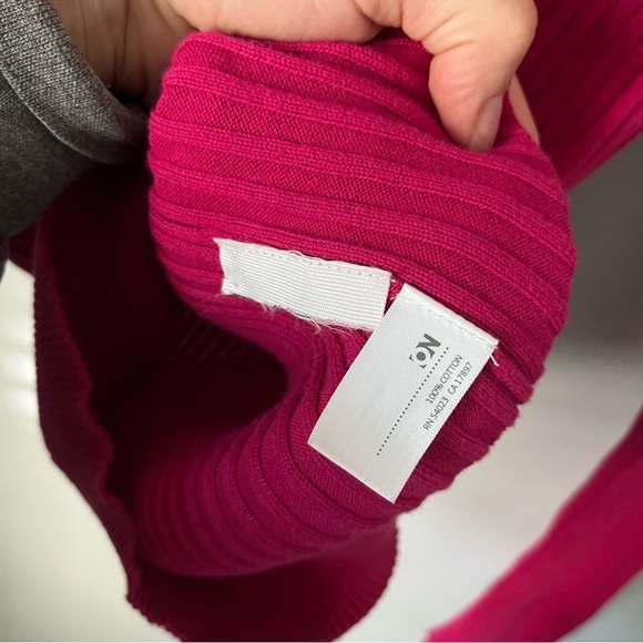 Old Navy Pink & Orange Ribbed Metal Button Cardigan Sweater Size Small - Picture 9 of 16